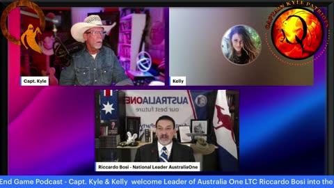 Capt Kyle & Kelly resume our biweekly Round Table w Australia Party's leader LTC Riccardo Bosi!