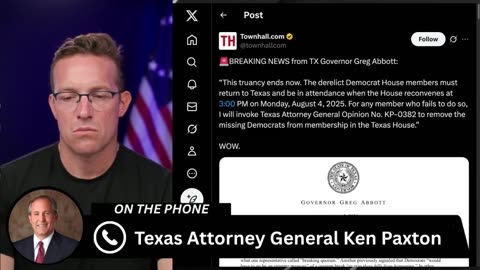 AG Ken Paxton will be arresting the Texas Democrats who fled the State to