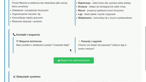 Darmowy Portal Piłkarski - rozgrywki ligowe, napisany przez bota.
