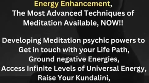 Energy Enhancement, - An Advanced Meditation Course which gives the MOST benefits