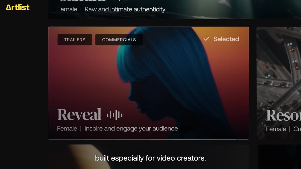 This isn't a documentary trailer. Introducing Artlist’s AI voiceover, built for video creators