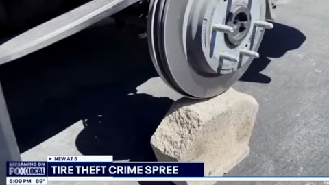 LA Residents Wake Up To Stolen Car Wheels and Their Vehicles Propped Up on Cinder Blocks