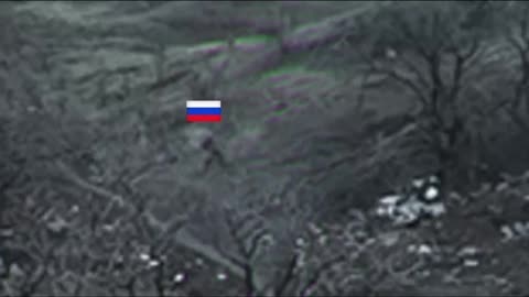 Russian Soldier Cut Down While Charging Ukrainian Lines