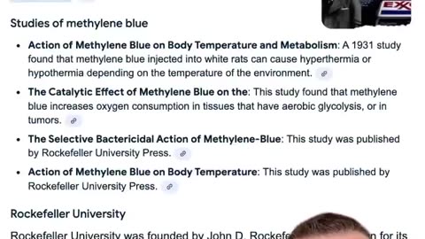 Methylene Blue: made by big pharma and John d Rockefeller. 💰💰