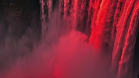 Niagara Falls Turns Red for a Special Cause – Stunning 10-Minute Illumination!