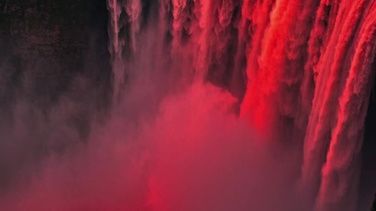 Niagara Falls Turns Red for a Special Cause – Stunning 10-Minute Illumination!