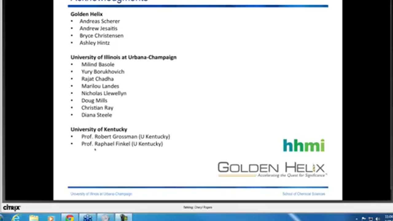 The Molecular Sciences Made Personal - The Golden Helix