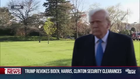 Trump revokes security clearances for Biden, Harris and Hillary Clinton