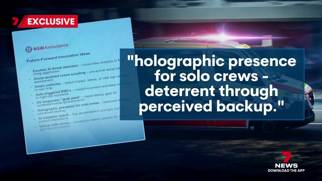 Paramedics outraged by controversial plans to use holograms in ambulances - 7NEWS Australia