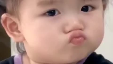 Adorable Little Girl Emotions Behind Her sweet Expression