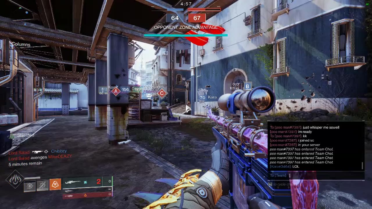 Destiny 2, what happens when you enjoy mingling with your teammates on the control oint