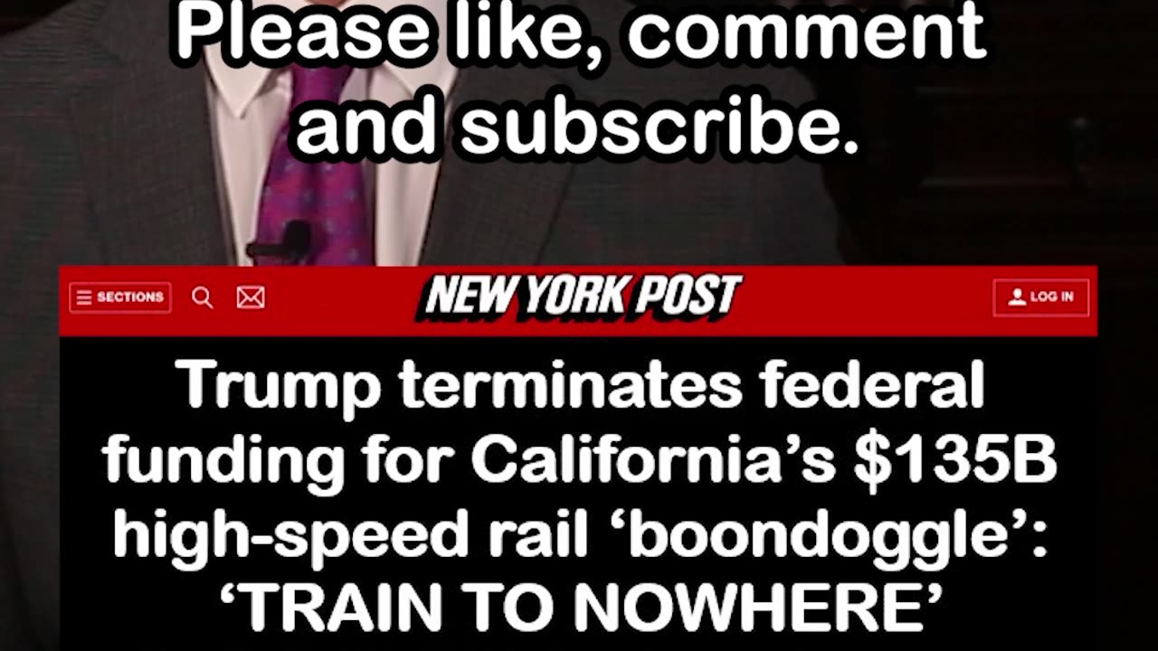 Trump Terminates Federal Funding for California’s High-Speed Rail