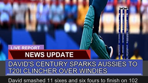 Davids Century Sparks Aussies to T20i Clincher Ov