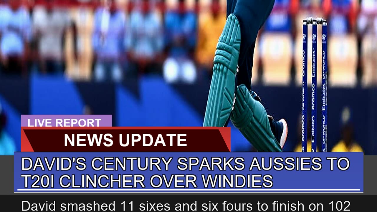 Davids Century Sparks Aussies to T20i Clincher Ov