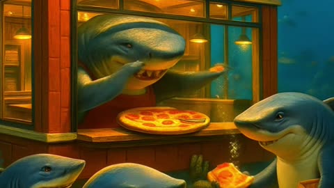 Underwater Pizza Party | Sharks Dining at Pizza Hut!
