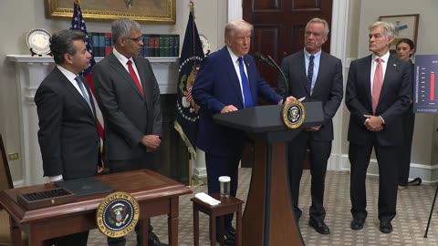 President Trump Holds a Press Conference with the Secretary of Health and Human Services 