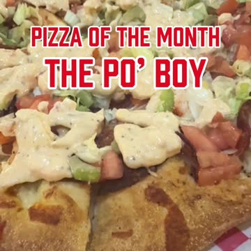 Us poor boys approve of the Po Boy Pizza of the month!