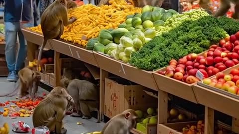 "Funny Monkeys Go Shopping – Must Watch!"