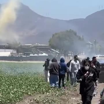 Tensions in California, escalated between protesters and U.S. Border Patrol agents