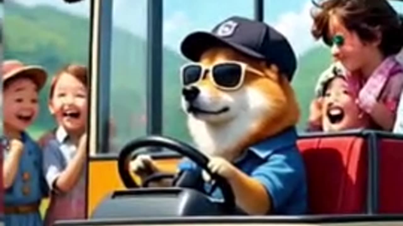 📹 Dog Driving Bus
