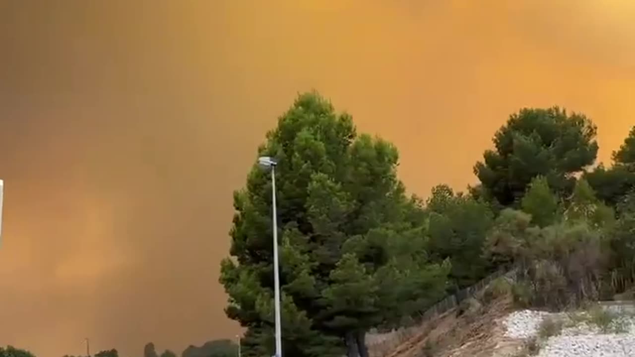 Apocalyptic scene in the city of Marseille, France.