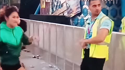 Rizzing up the security guard