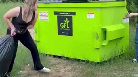 When Taking Out the Trash Goes Too Far 😂🗑️