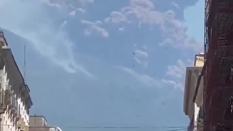 Violent eruption of Etna.