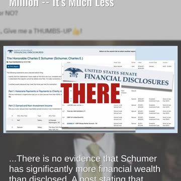 Fact Check: Sen. Chuck Schumer's Estimated Net Worth Is NOT $85 Million -- It's Much Less