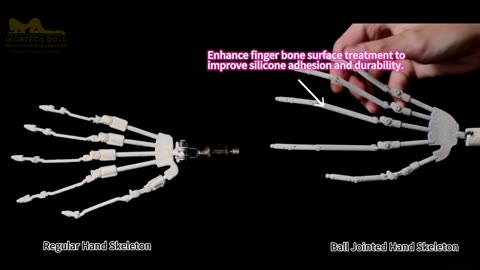 Sex Doll Ball Jointed Hand Skeleton VS Regular Hand