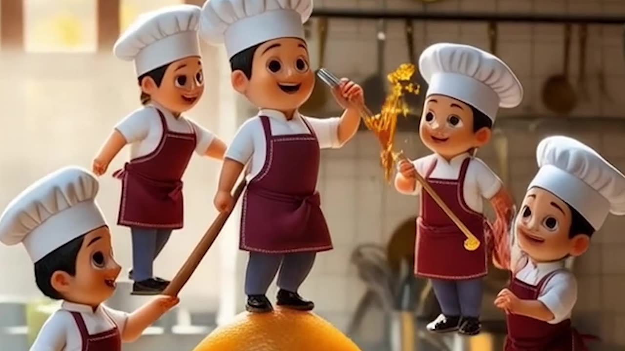 Miniature people army of chefs conquered the orange mountain! 🍊👨🍳 #culinaryadventure #foodie