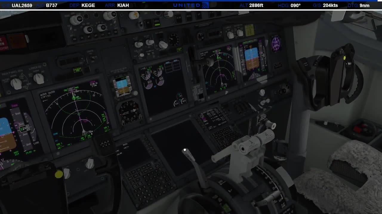 Landing in Houston (KIAH)