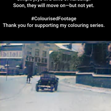 Snowfall and Smiles US Troops Take a Break in the Snow #ColourisedHistory