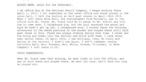 ALONZO MANN, Sworn In For The Defendant, 68th To Testify