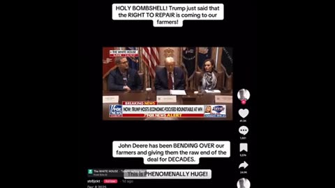 Trump on the farmers ..