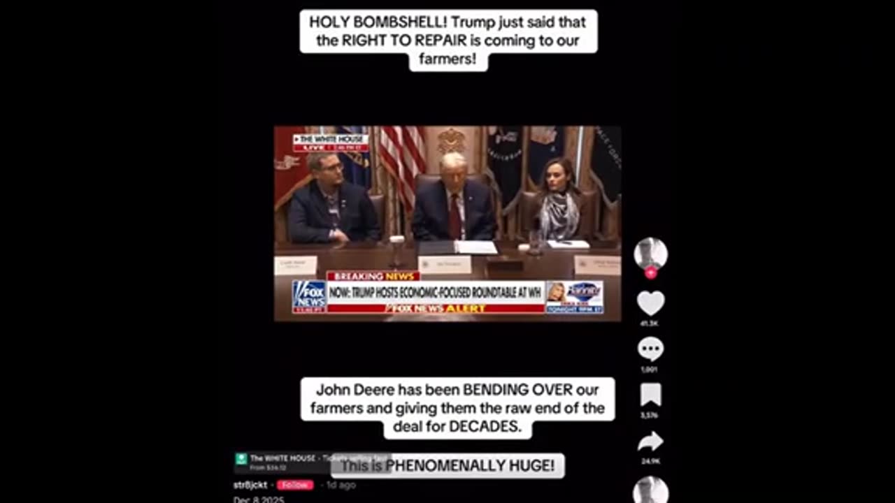 Trump on the farmers ..