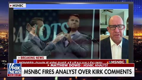 Fox News: MSNBC analyst fired for comments about Charlie Kirk