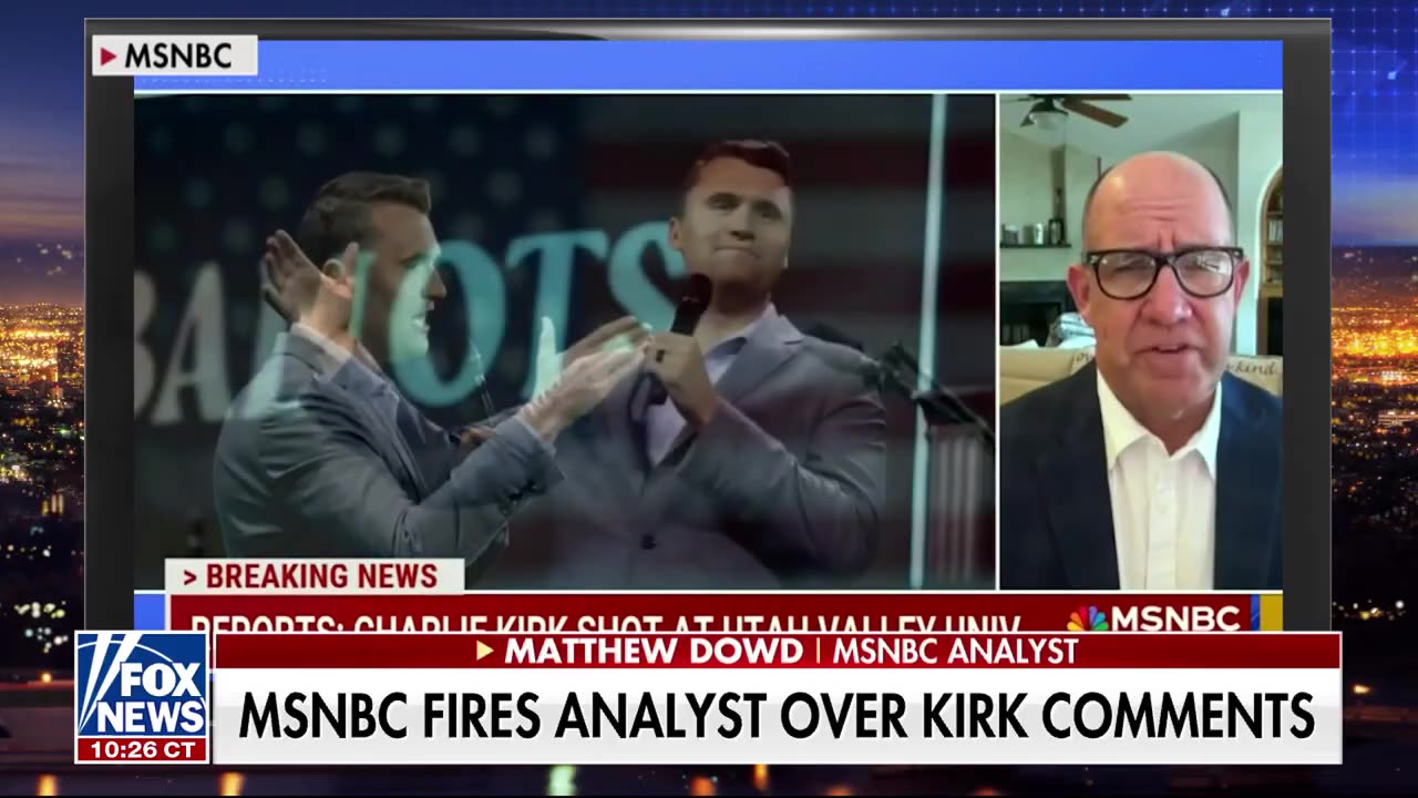 Fox News: MSNBC analyst fired for comments about Charlie Kirk
