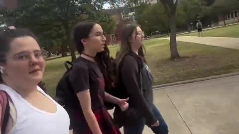 Three liberal students CAUGHT vandalizing Turning Point USA signs at the University of Oklahoma..