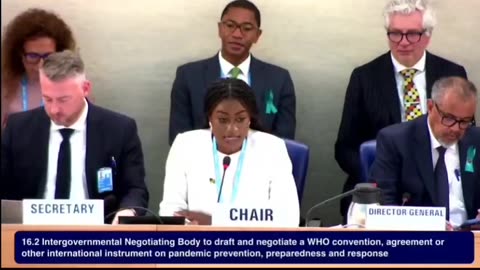 124/124 delegates in attendance voted to adopt the Pandemic Treaty. (11 abstained.)