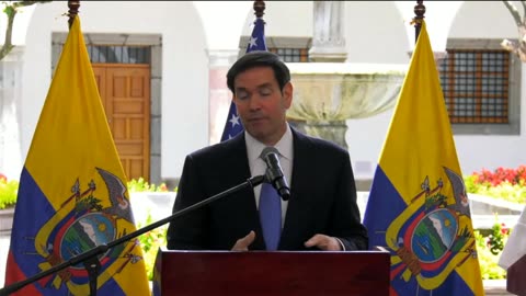 Rubio Speaks in Quito Ecuador with Foreign Minister Sommerfeld