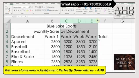 Excel 2021 In Practice - Ch 1 Guided Project/Independent Project 1-4 | SIMnet | Blue Lake