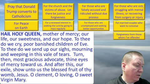 Mary's Daily Live Holy Rosary Prayer at 8:00 p.m. EDT 09/06/2025