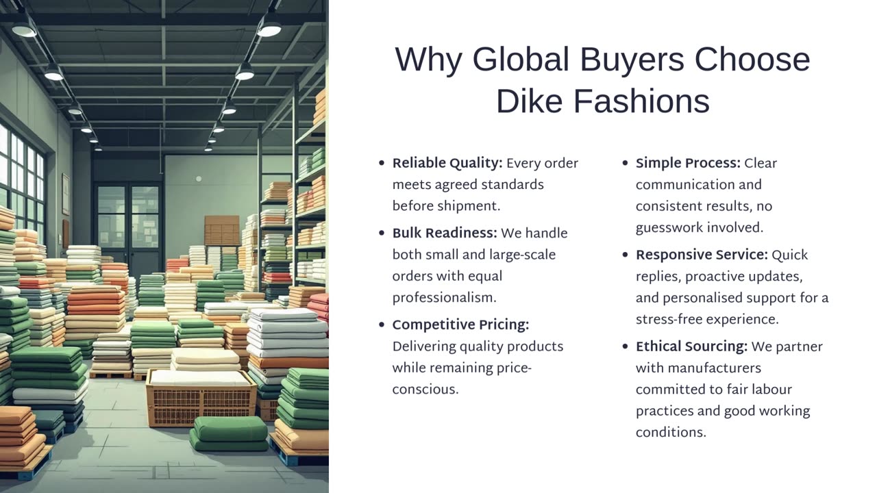 Why Dike Is a Sourcing Partner Trusted by Global Textile Buyers?