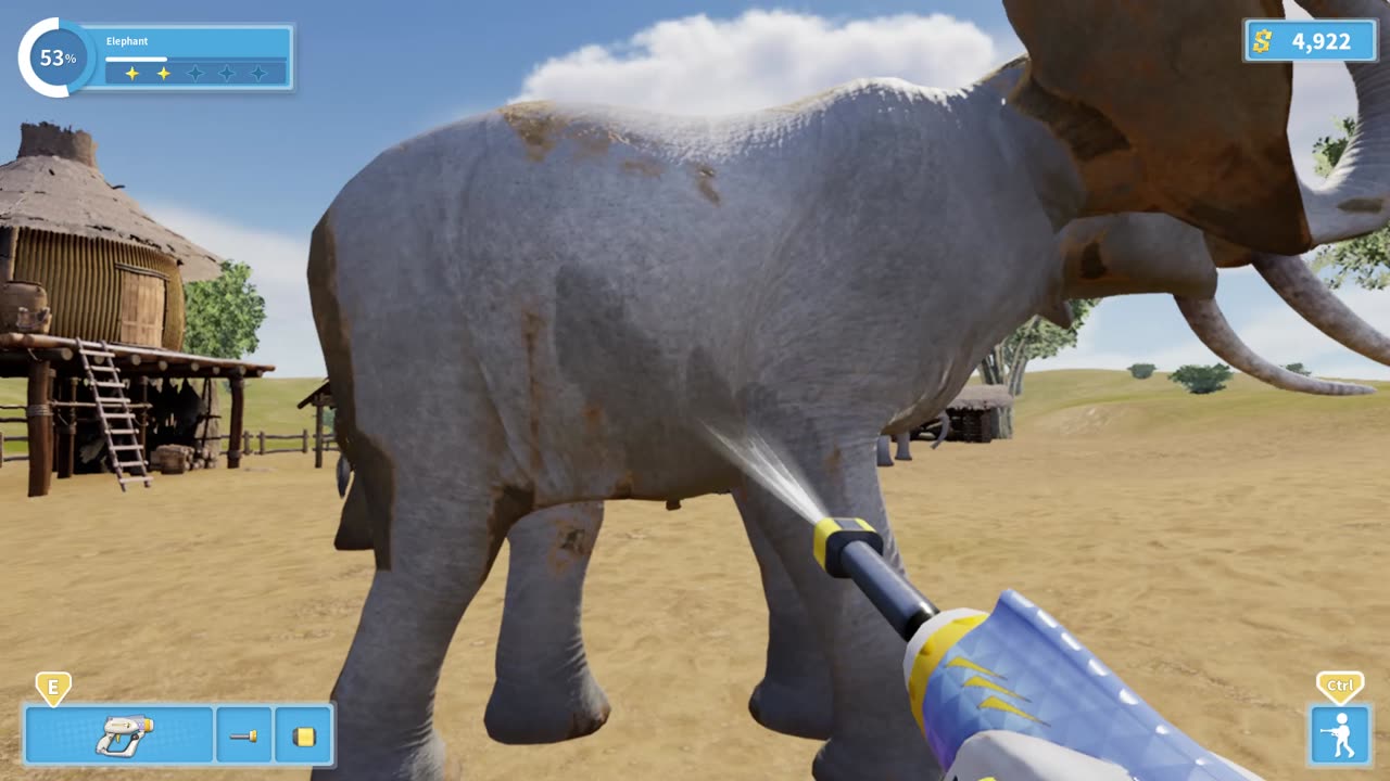 I washed and cleaned up an Elephant in Power Wash