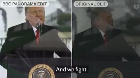 Missed comparison?(Nov 2025) BBC CEO & Dir. Gen. RESIGNED 4 Deceptively EDITING President Trump Jan 6 speech