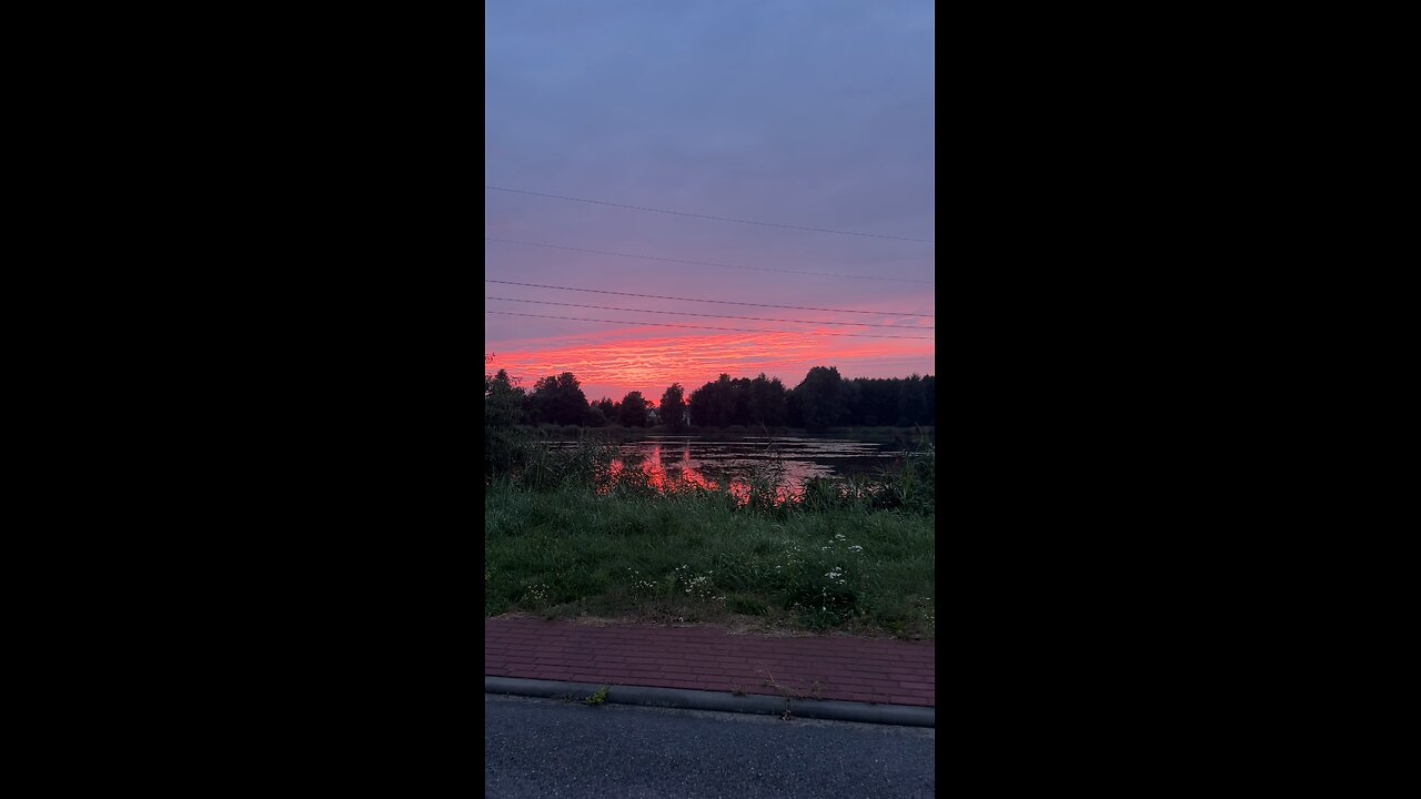 Stunning Sunset with Pink Clouds 🌅