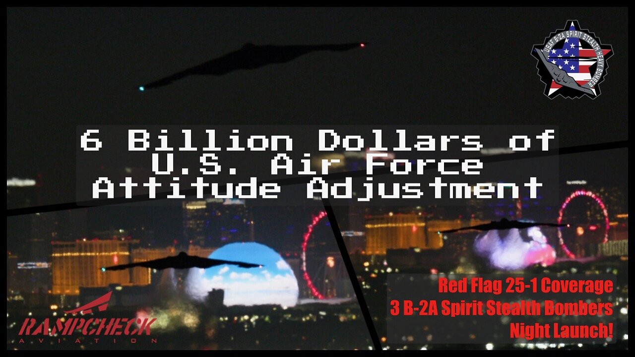 Stealth Over Sin City: USAF B-2A Spirits Launch Above Las Vegas Skyline at Night!