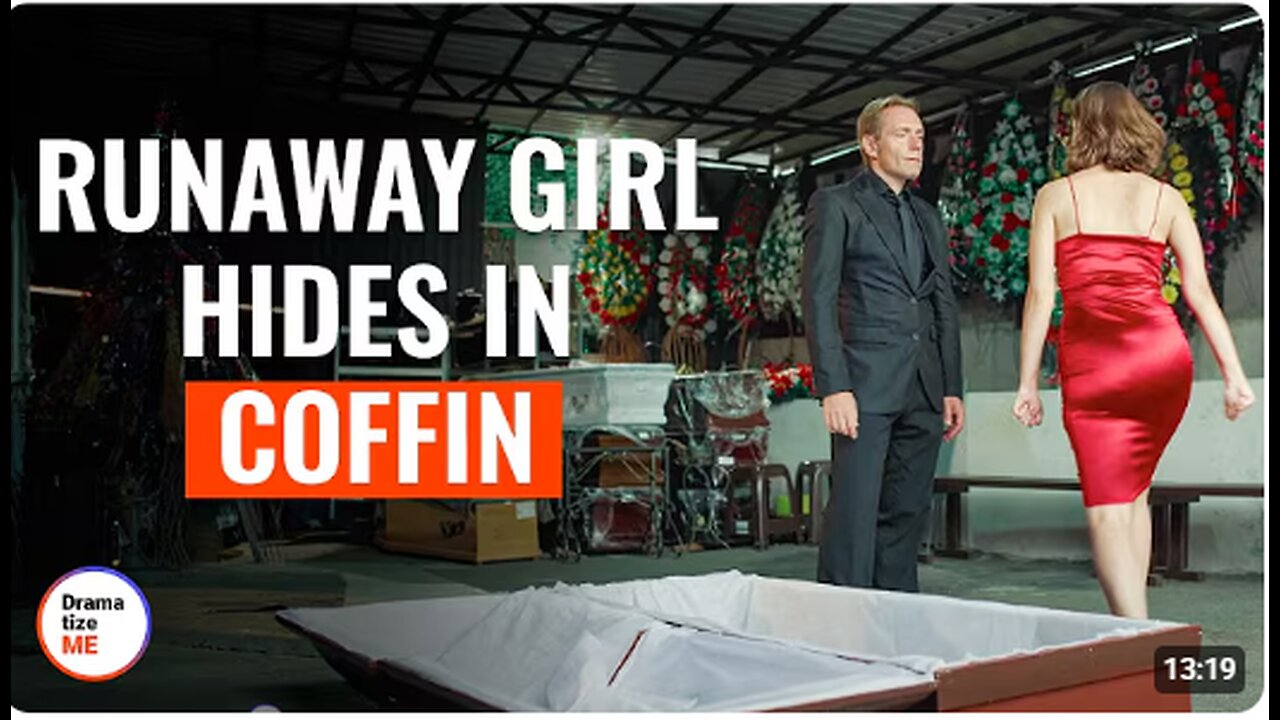 Runaway Girl Hides In Coffin