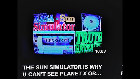 the sun simulator is why u can't see planet x or nibru the fire is coming folks seek jesus